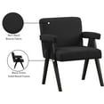 thumbnail image 2 of Meridian Furniture Woodloch Black Boucle Fabric Accent Chair, 2 of 8