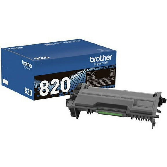 Brother Genuine TN820 Mono Laser Black Toner Cartridge - Laser - Standard Yield - 3000 Pages - Black - 1 Each | Bundle of 2 Each