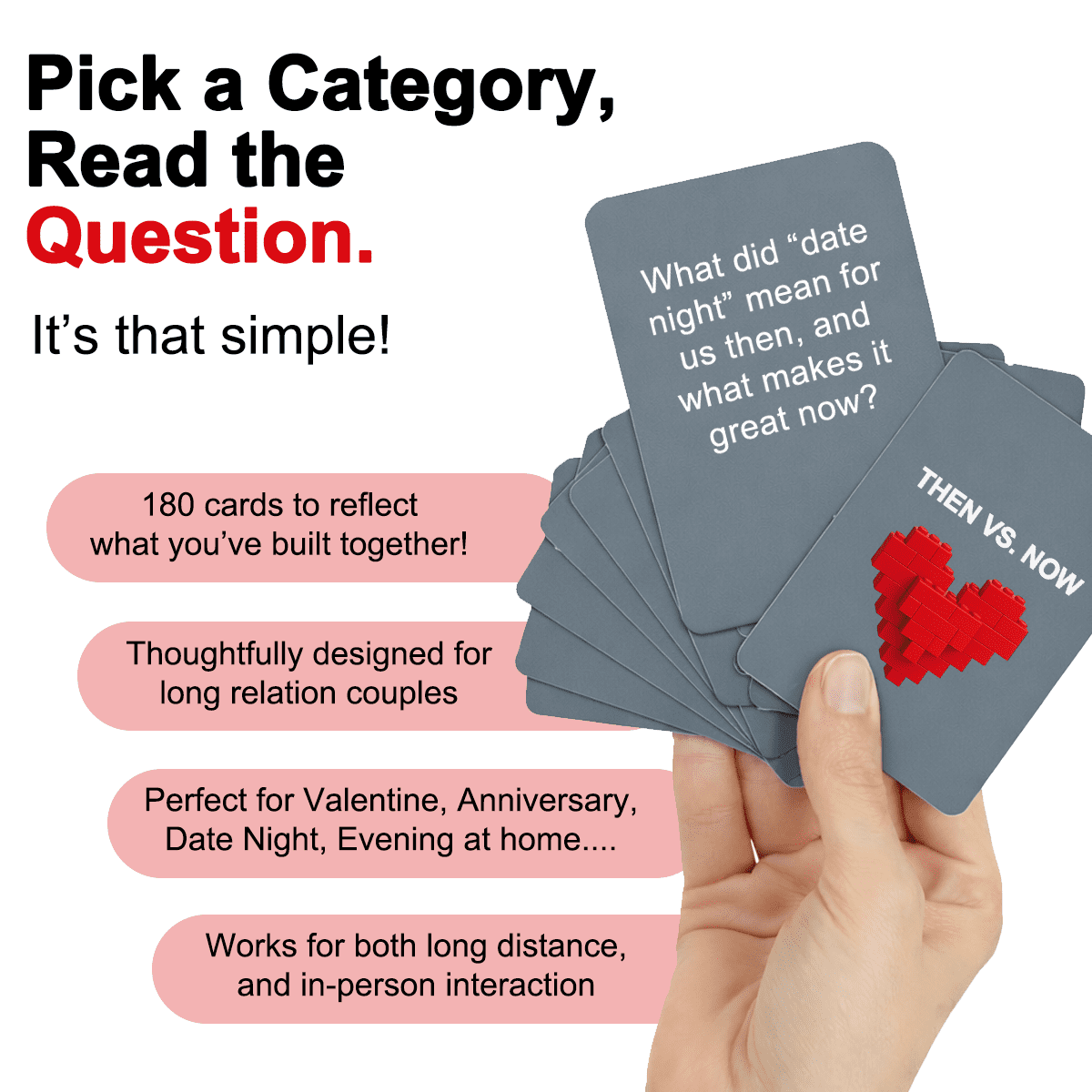 What We've Built Together – Conversation Card Game for Couples | 180 Deep Questions Across 3 Categories | Reflect, Reconnect & Rediscover Your Love Story | Perfect Anniversary Gift, Date Night Game