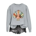 thumbnail image 2 of Thankful Sweatshirt for Womens Funny Turkey Graphic Sweatshirts for Thanksgiving Day Oversized Crewneck Pullover Tops Grateful And Blessed Drop Shoulder Long Sleeve Shirts Fashion Casual Outfits, 2 of 6