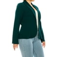 thumbnail image 2 of Women's Plus Size Long Sleeve Open Front Blazer for Office and Casual Wear, 2 of 5