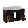 thumbnail image 6 of Elizabeth 60" Single Bathroom Vanity with Chocolate Cabinet and Carrara Marble Top, 6 of 6