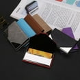 thumbnail image 4 of SagaSave Premium Stainless Steel Leather Business Card Holder Store 20-25 Business Cards 7 Color, 4 of 4