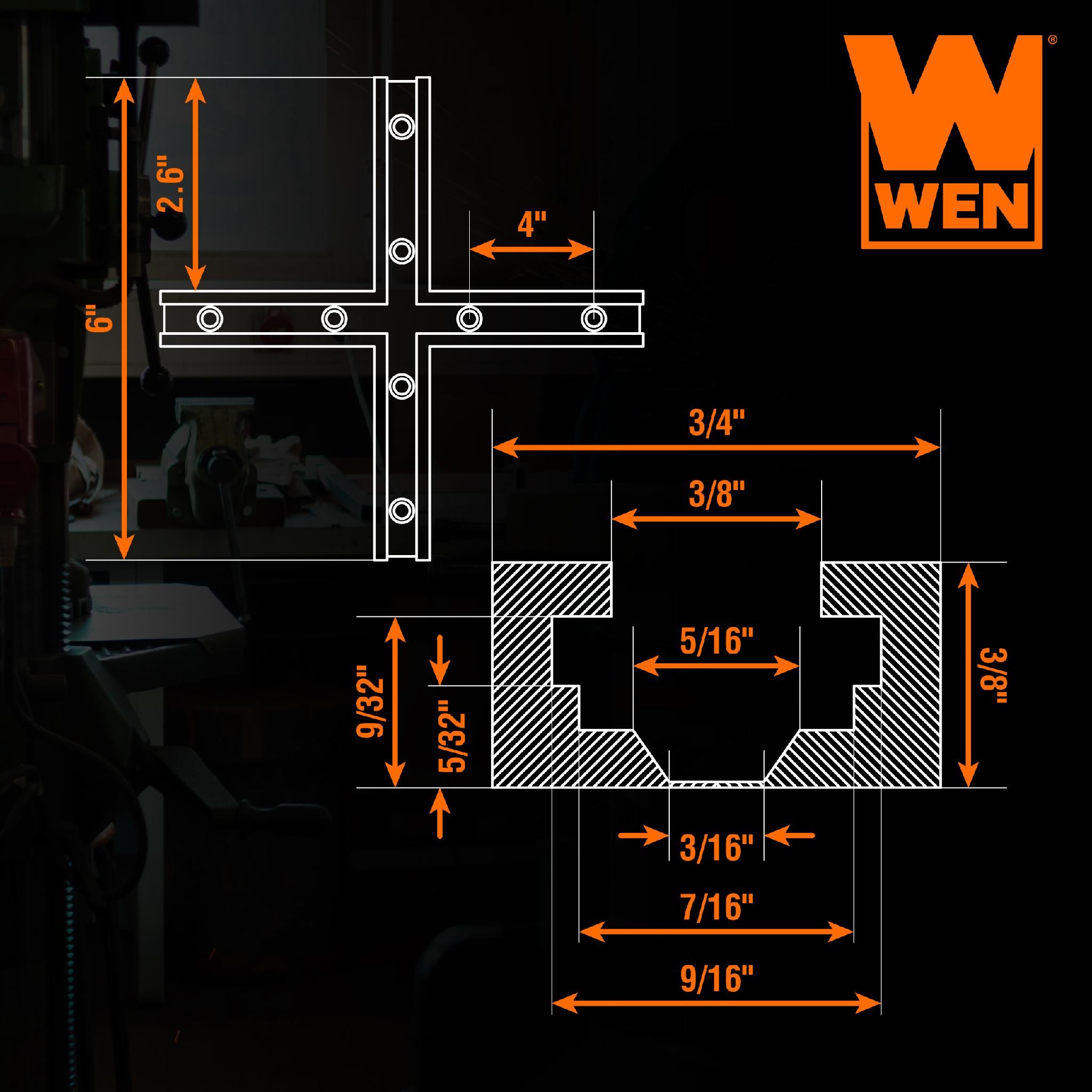 WEN 48-Inch Universal T-Track, Hold Down Clamps, and Intersection Kit for Woodworking