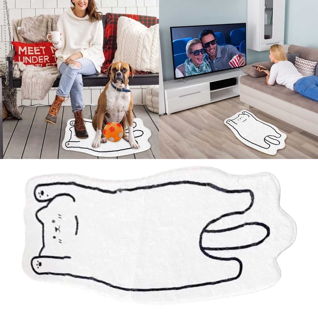 Carpet Soft Anime Cat Rug Warm Furry Mat for Living Room Bedroom Cute Design Home Floor Covering
