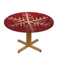 thumbnail image 3 of nygtbtfer Christmas Round Fitted Tablecloth with Elastic Edge Table Cover Fits Tables 42-46, 3 of 8