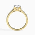 thumbnail image 2 of 4 Carat Luxurious IGI Certified Lab Grown Diamond Anniversary Ring Solid 10K Yellow Gold | Round Cut Solitaire with Accents Diamond Rings for Women | Size 10 Diamond-Capitals, 2 of 9