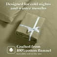 thumbnail image 5 of Superior Solid Flannel Cotton Sheet Set, Twin, Sage, 5 of 9