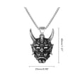 thumbnail image 2 of Collar De Acero Inoxidable Para Hombre, Collar Con Colgante De Cubierta De Cara De Demonio, Joyería Para Halloween Y Pascua seitruly AP007574-01, 2 of 6
