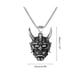 thumbnail image 2 of Colgante con cara de demonio, collar de acero inoxidable para Halloween para hombre, collar con colgante de demonio de primera calidad, 2 of 9
