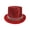 Red, variant on Crystal Top Hat for Musical Festival Adult All Matchiing Party Hat Unisex Headwear Stage Show Roleplaying Tall Hats
