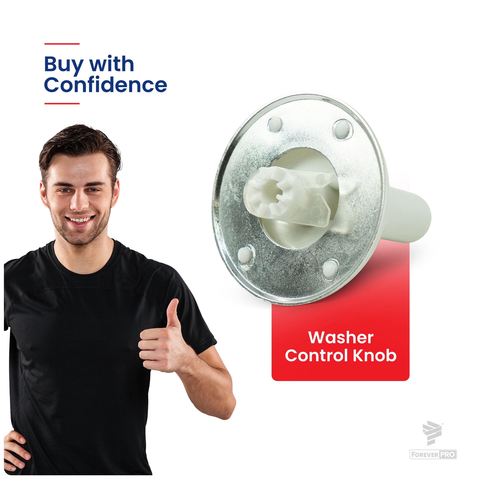 ForeverPRO WH01X10310 Control Knob Assembly for GE Washer WH01X10061 WH01X10310-25PK