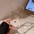 thumbnail image 4 of Funda transparente de Color epoxi para iPhone, carcasa decorativa tridimensional para iPhone 11, 12, 13 Pro Max, 14 Plus, X, Xs, Xr, 4 of 4