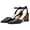 black, variant on Women Closed Toe Heels Chunky Block Heel Ankle Strap Pumps Slingback Heeled Sandals
