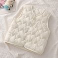 thumbnail image 2 of felwors Toddler Puffer Vest Boys Girls Vest Warm Winter Jacket Lightweight Sleeveless Buttons Coat (18-24 Months,White), 2 of 5