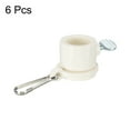 thumbnail image 3 of Uxcell  Flag Pole Rings Mounting Clips Rotating Fasteners 6 Pack White 19mm x 27mm, 3 of 5