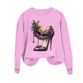 thumbnail image 6 of Xuyuer Women's Carnival Printed Long Sleeved Round Neck Mardi Gras Sweatshirt Carnival Outfits Women Carnival Sweatshirts Fat Tuesday Fashionable Pullover Tops, 6 of 6