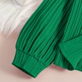 thumbnail image 5 of Scyoekwg Toddler Clothes Fall Lightweight Girls' Sets Casual Long Sleeve Lapel Button Shirts Long Pants Loose Solid Color Outfits Green7-8 Years, 5 of 8