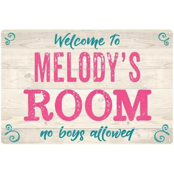 MELODY'S Room Kids Bedroom Sign 8x12 Metal Sign 208120089143