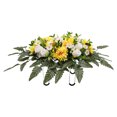 thumbnail image 4 of Artificial Grave Flowers, Outdoor Grave Decorations, Artificial Realistic Flowers for Headstone Yellow, White, Green, 4 of 20