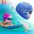 thumbnail image 2 of Unique Bargains 1 Pc Silicone Cartoon Astronauts Swim Cap Dark Blue, 2 of 6