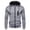 AB741 Grey, variant on Tisuna Mens Full Zip Drawstring Hoodies Casual Long Sleeve Outerwear Jackets Relax Fit Hooded Sweatshirts For Streetwear