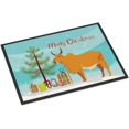 thumbnail image 1 of Zebu Indicine Cow Christmas Doormat, 24" x 36", Multicolor, 1 of 2