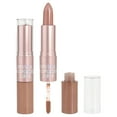 thumbnail image 3 of 2 in 1 Light Pink Glitter Shimmer Shiny lipstick & Liquid Lip Gloss, Metallic Dual Ended Lipstick with Hydrating Lightweight Formula, Shiny Glossy Lip Stick Makeup for Women stay on all Day (C), 3 of 9