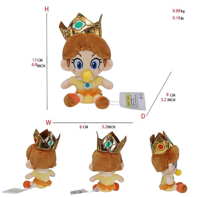 Juguetes de peluche de princesa Peach Mario, muñecos de peluche Kawaii, muñecas de dibujos animados, regalo de cumpleaños y Navidad para niños, colección