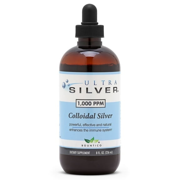 Ultra Silver® Colloidal Silver | 1000 PPM 8 Oz (236mL) | Mineral Supplement | True Colloidal Silver - with Dropper