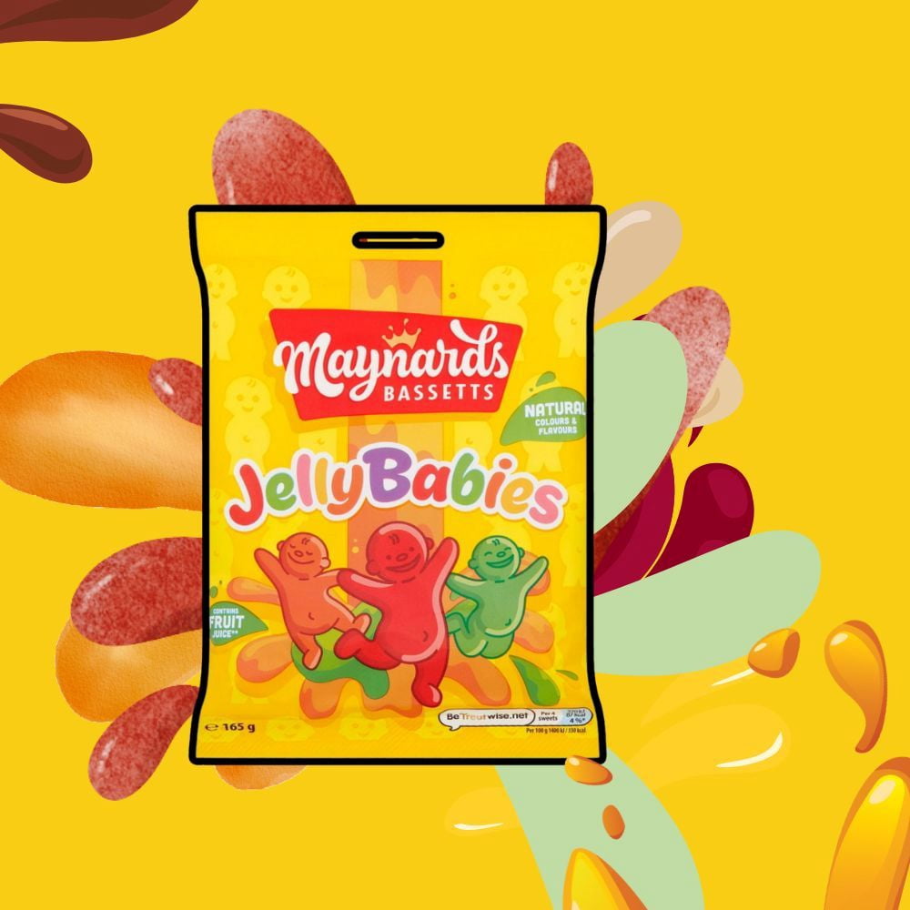 Maynards Bassetts Jelly Babies Sweets Bag 165g (Pack of 2)