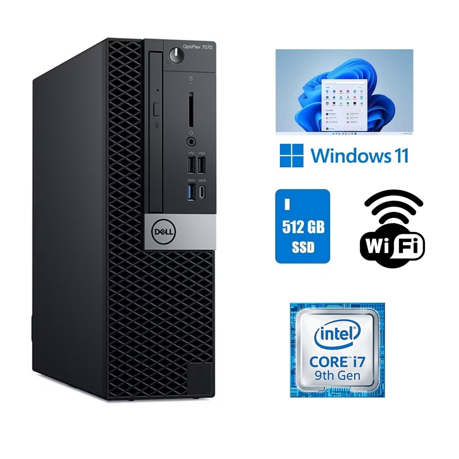 Dell OptiPlex 5070 SFF, Octa Core i7-9700, 9th Gen, 32GB RAM, 1TB