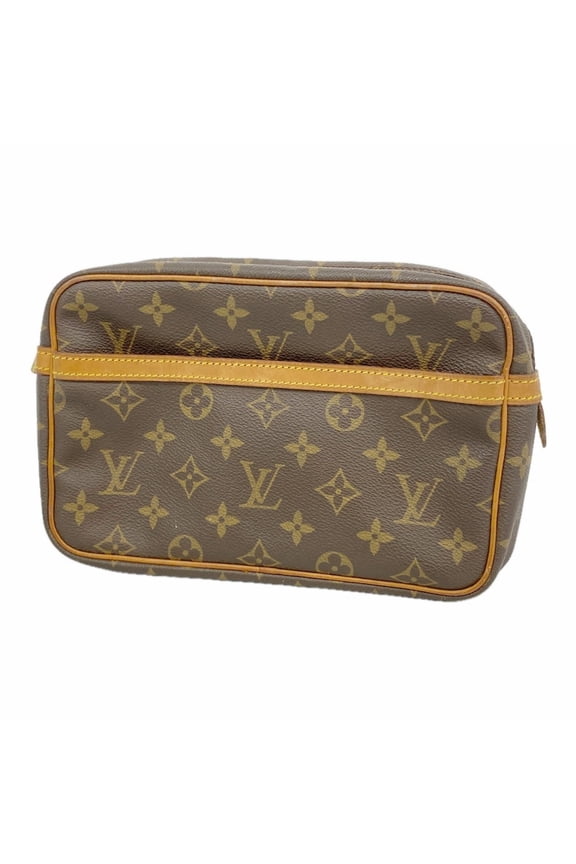 Pre-Owned Louis Vuitton Monogram Compiegne 23 Clutch Bag M51847 Brown Men's
