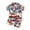 White, variant on Hienoo Toddler Boys Casual Outfit Set Vacation Hawaii Beach Short Sleeved Shirt Shorts Set