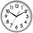 thumbnail image 1 of Reloj de pared AKCISOT de 25 cm, silencioso, sin tictac, batería, gris, 1 of 8