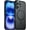 Black, variant on Clear Phone Case for iPhone 16 | Magnetic, [Compatible with Magsafe], [Not Yellowing], Slim, Shockproof, (6.1")