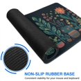 thumbnail image 6 of Floral Mouse Mat, Flower Black Base Gaming Mouse Pad, Rectangle Large Non-Slip Rubber Gaming Mouse Pad with Stitched Edges, Office Mouse Pad for Women Men Kids, 31.5x11.8in, 6 of 7