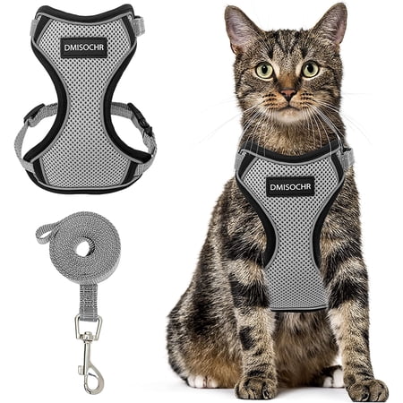 DMISOCHR Cat Harness and Leash Set Escape Proof Cat Vest Harness for Outdoor