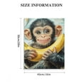 thumbnail image 3 of Sheronv Monkey Banana Smile Fine Art Aesthetic Poster & Print Wall Painting for Living Room Bedroom Home Office Wall Decor - Ready to Hang Canvas Pictures 16x20 in, 3 of 5