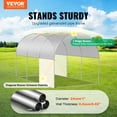 thumbnail image 4 of VEVOR Walk-in Tunnel Greenhouse, 9.6x6.4x6.2 ft Hoop House Greenhouse Tunnel, Plant Hot House with Galvanized Steel Frame, White PE Cover, Roll-up Zipper Door and 6 Windows for Outdoor, 4 of 10
