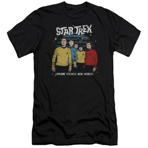 Star Trek Stange New World Premium Canvas Adult Slim Fit 30/1 T-Shirt Black