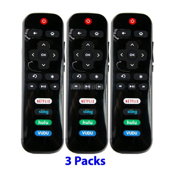 3-Packs Generic TCL RC280 Smart TV Remote Control with VUDU & HULU Shortcuts