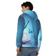 thumbnail image 4 of Uemuo Butterflies for Men's Fashion Full-zip Hoodies & Sweatshirts with Kangaroo Pocket, Zip-up Hooded Sweatshirt, Moisture Wicking & Breathable-3X-Large, 4 of 5