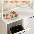 thumbnail image 5 of Timagebreze 68-inch White Bakers Rack with Trash Cabinet, Farmhouse Kitchen Organizer with 6 Shelves & Hutch, 5 of 8