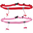 thumbnail image 1 of 2PCS Triathlon Numéro de Course Ceinture de Course de Conception Réfléchissante (Rouge et Rose), 1 of 7