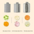 thumbnail image 4 of Machine à Salade Électrique, Lame en Acier Inoxydable Dur Structure Sécurisée Coupe Efficace Râpe à Fromage avec Lames de Rechange pour Légumes et Fruits, 4 of 7