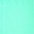 thumbnail image 1 of Ahgly Company Indoor Square Solid Turquoise Blue Modern Area Rugs, 6' Square, 1 of 4