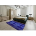 thumbnail image 4 of Ahgly Company Indoor Round Patterned Denim Dark Blue Area Rugs, 5' Round, 4 of 6