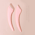 thumbnail image 4 of 2 Stainless Steel Eyebrow Razors with Comb and Pink Eyebrow Scissors Beginner Trimming Tools, 4 of 5