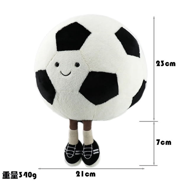 JM personalizado creativo sonrisa baloncesto fútbol felpa suave almohada cojín muñecas de dibujos animados bebé dormir regalos deportes peluche juguete